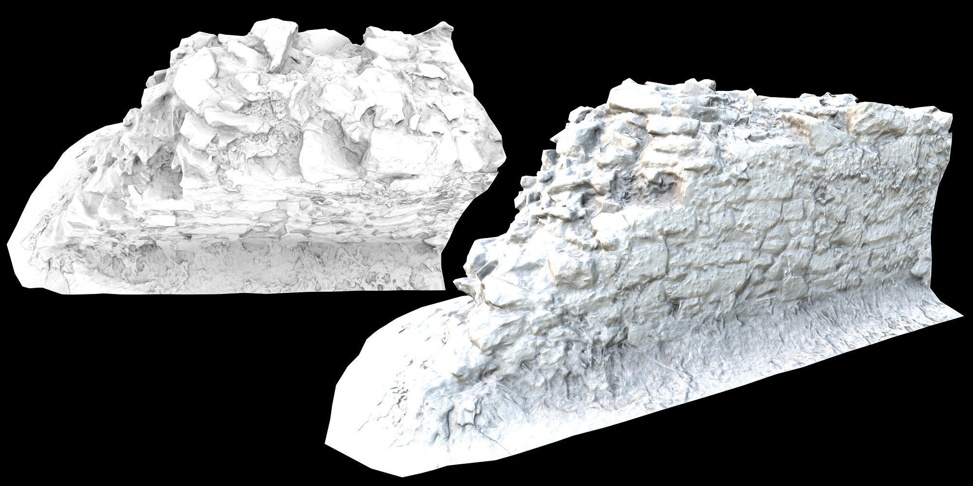 Walls Pack Low-poly 3D model_27