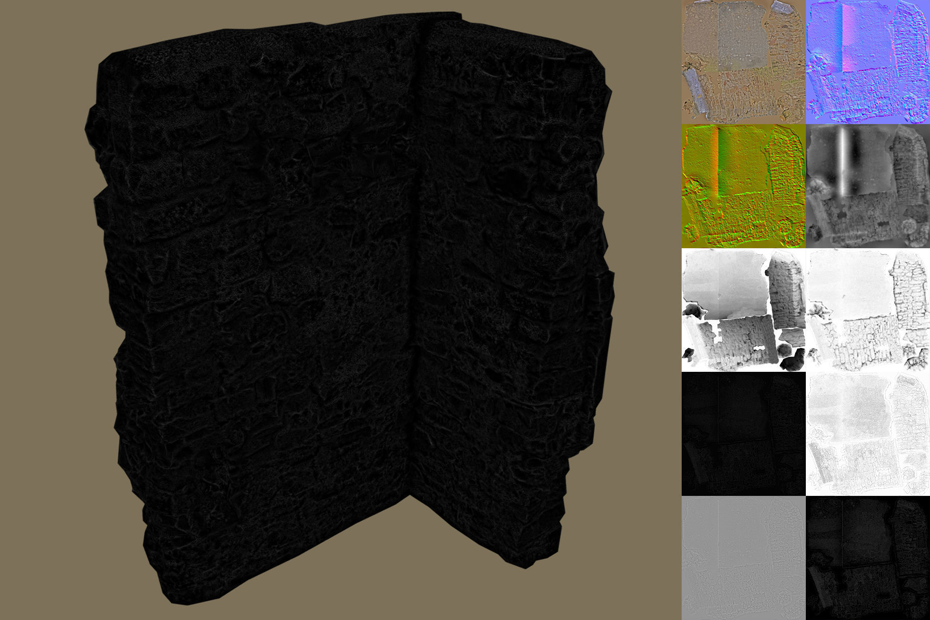 Walls Pack Low-poly 3D model_38