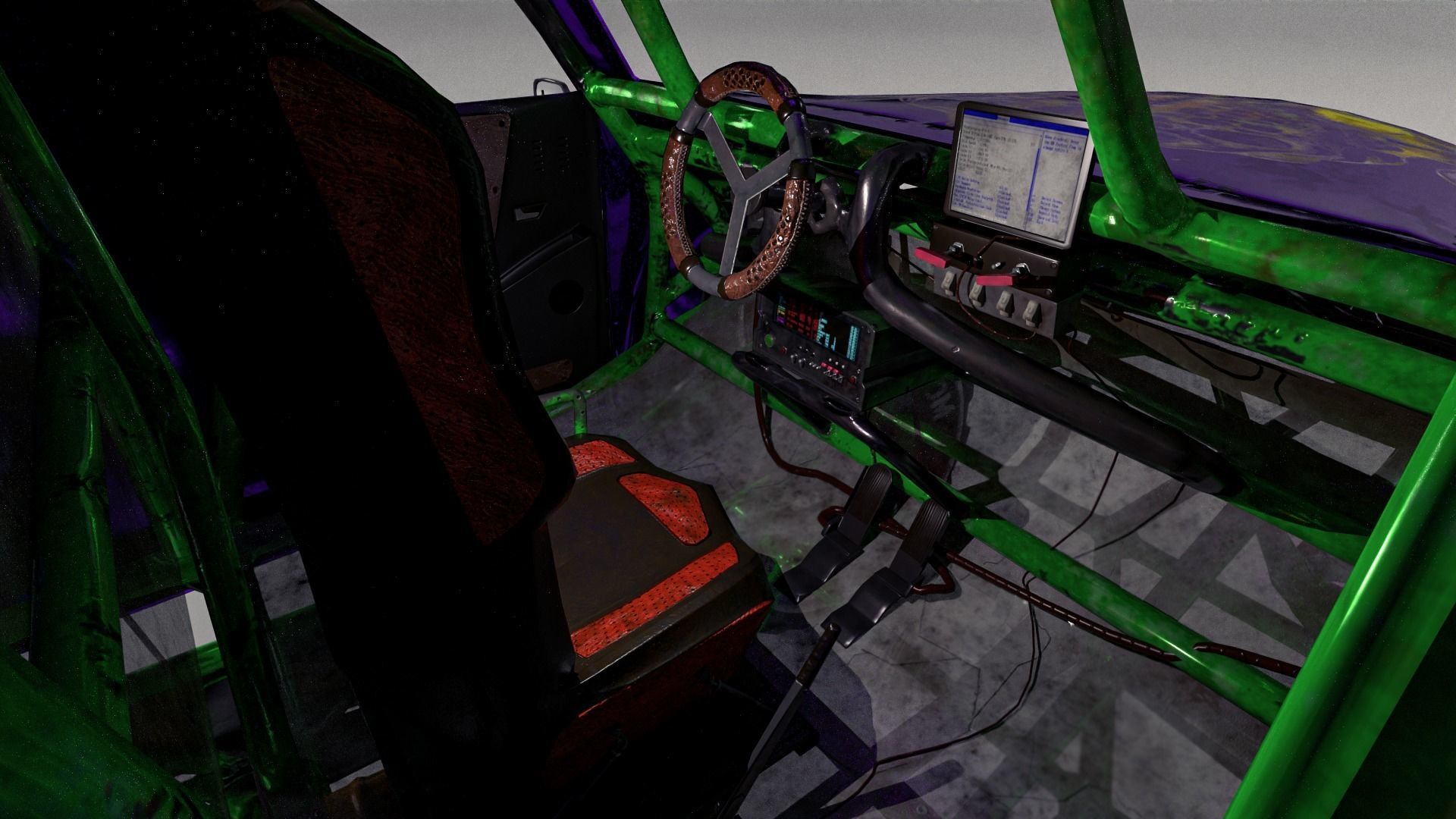 Monster Truck version 2 Low-poly 3D model_24