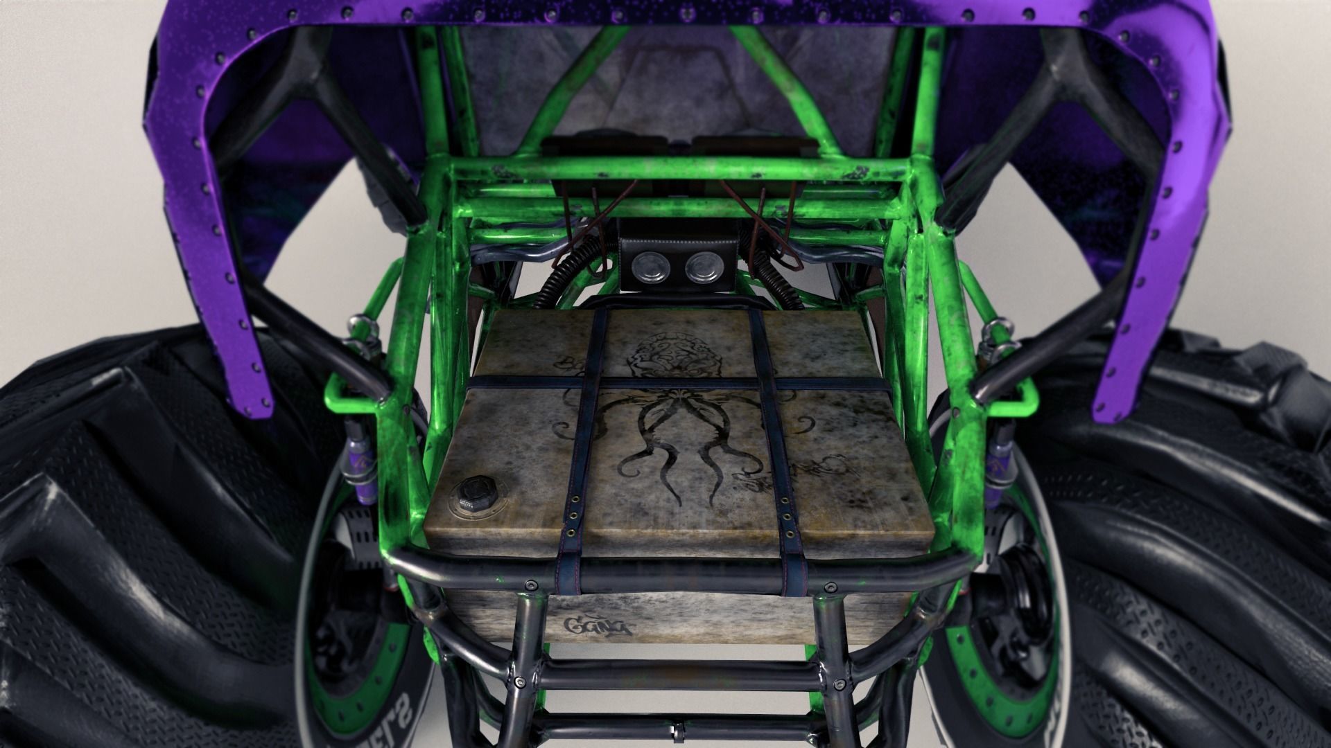 Monster Truck version 2 Low-poly 3D model_23