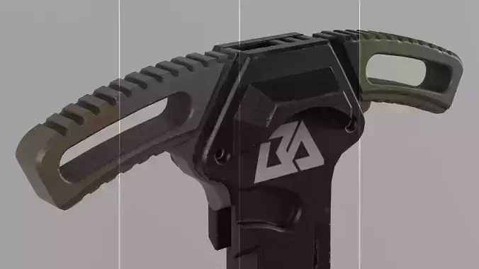 Ambidextrous Mod2 - AR-15 Charging Handle - LOW POLY