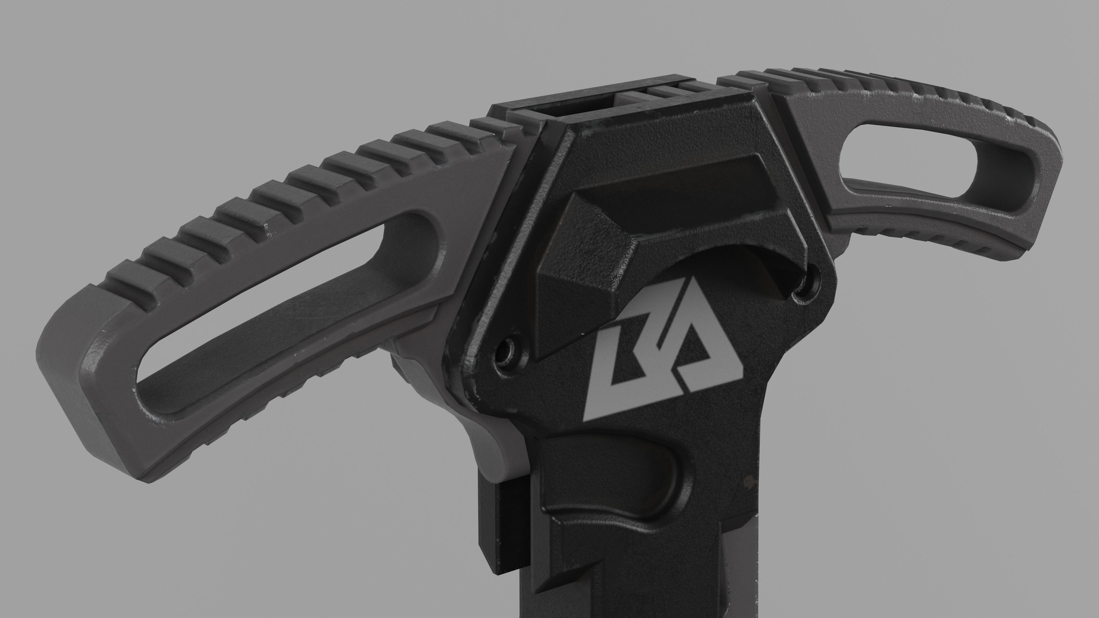 3D model Warhammer Ambidextrous Mod2 AR15 Charging Handle LOW POLY