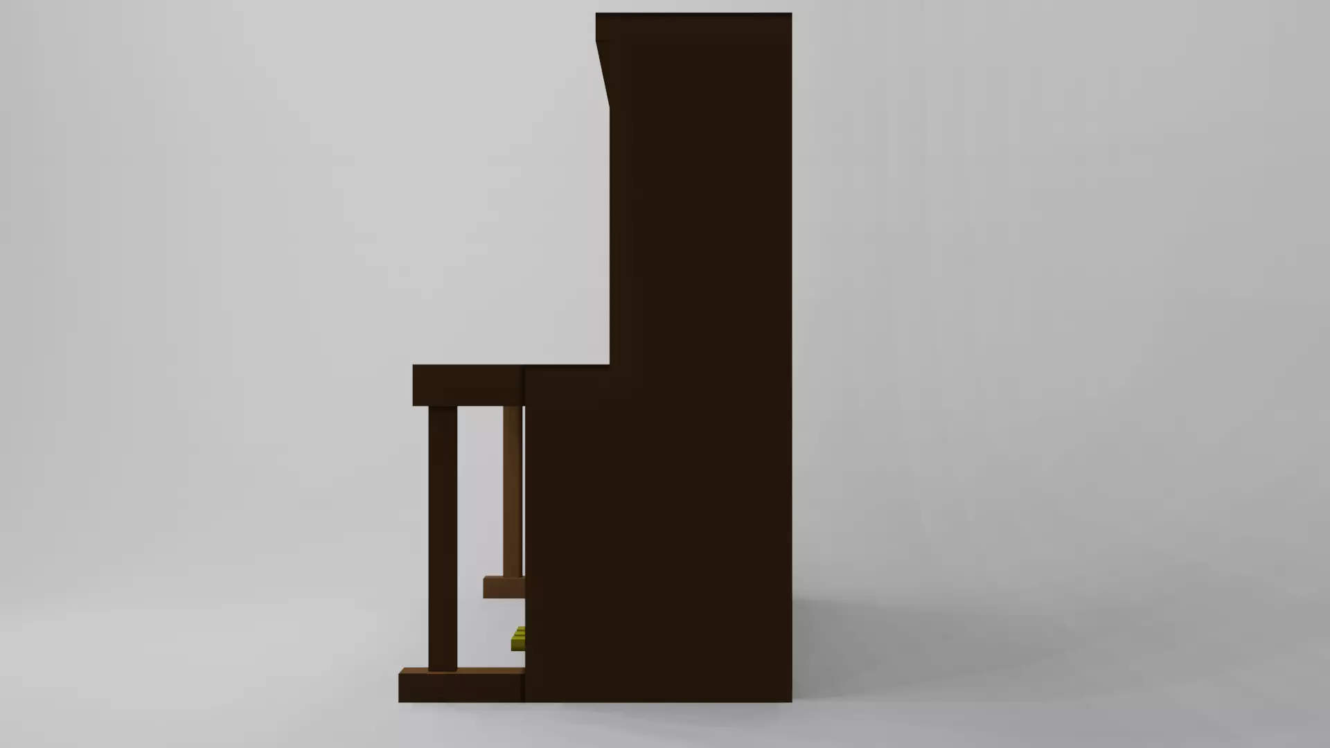 Blocky Grand Piano Free low-poly 3D model