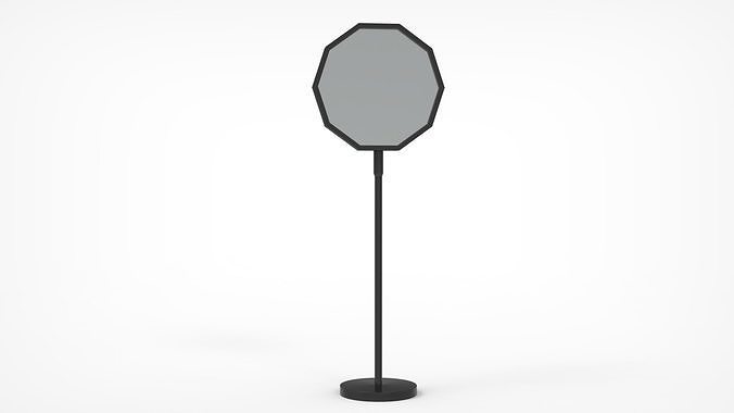 Outdoor Advertising sing Stand 3D model 2