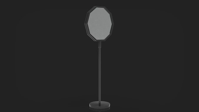Outdoor Advertising sing Stand 3D model 6