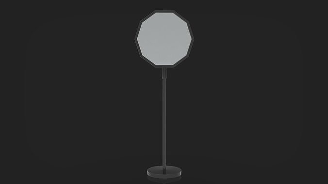Outdoor Advertising sing Stand 3D model 3