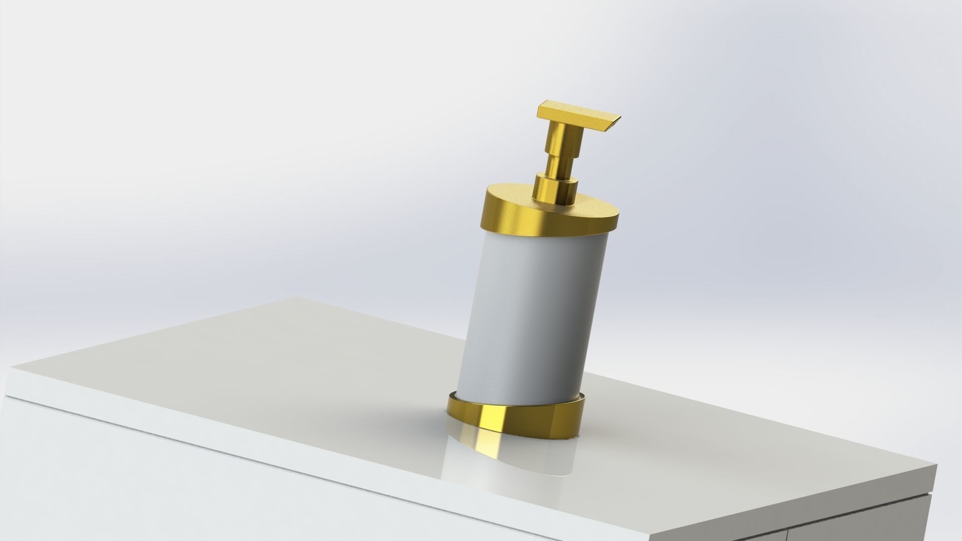 Modern Liquid Soap Dispenser Model A 3D model_4