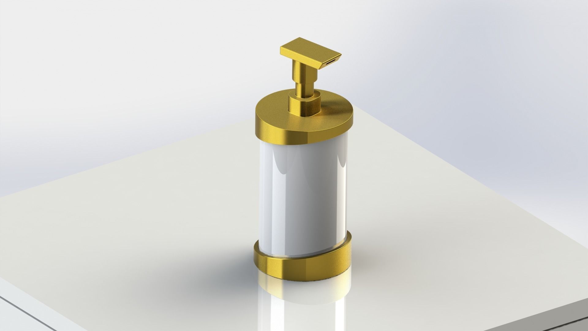 Modern Liquid Soap Dispenser Model A 3D model_5