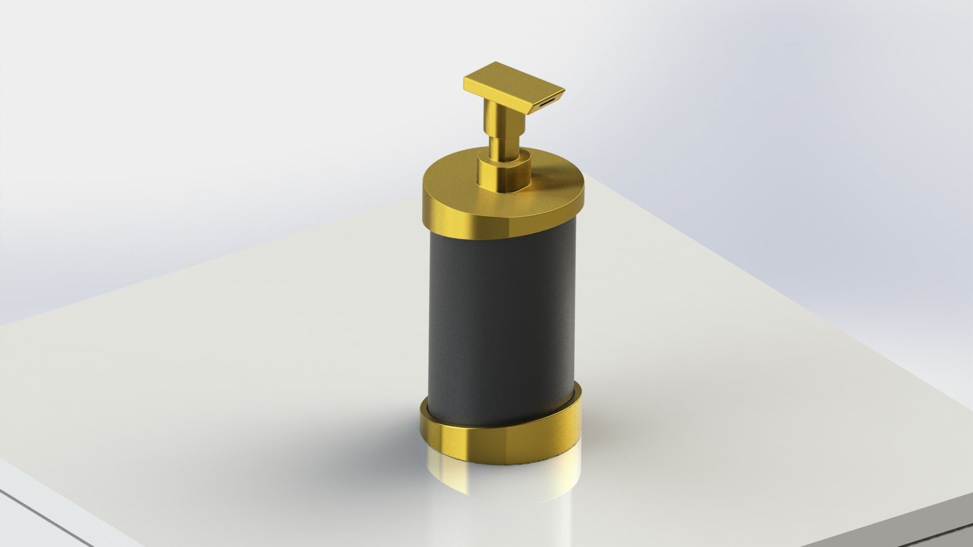 Modern Liquid Soap Dispenser Model A 3D model_6