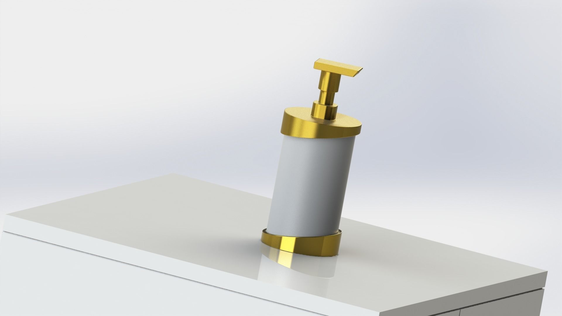 Modern Liquid Soap Dispenser Model A 3D model_8