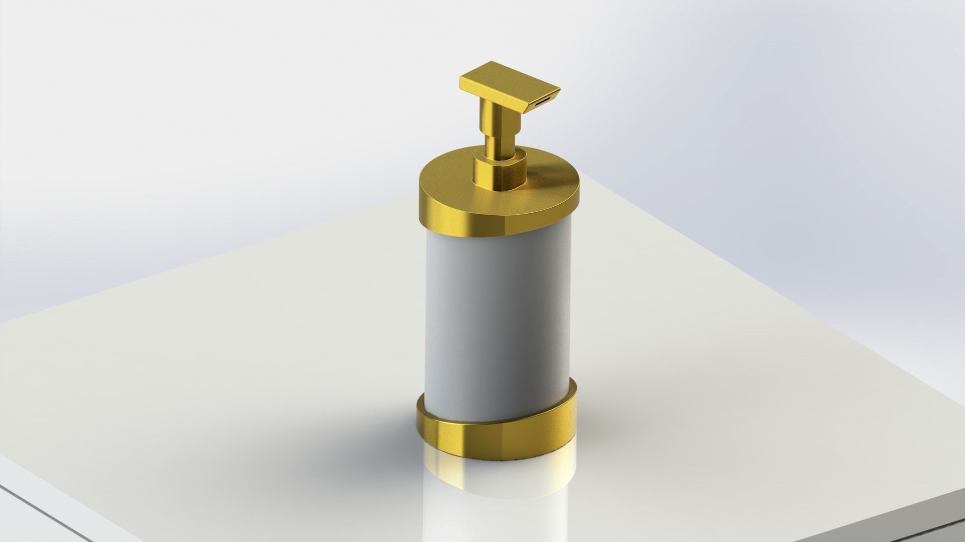 Modern Liquid Soap Dispenser Model A 3D model_7