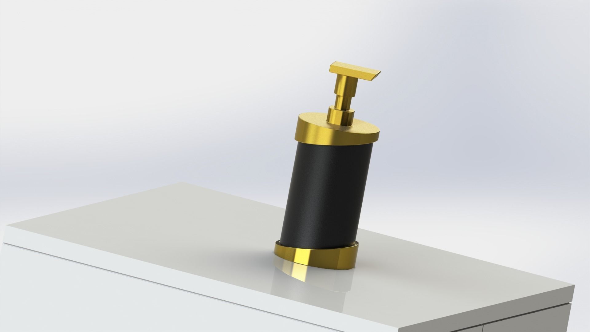 Modern Liquid Soap Dispenser Model A 3D model_9