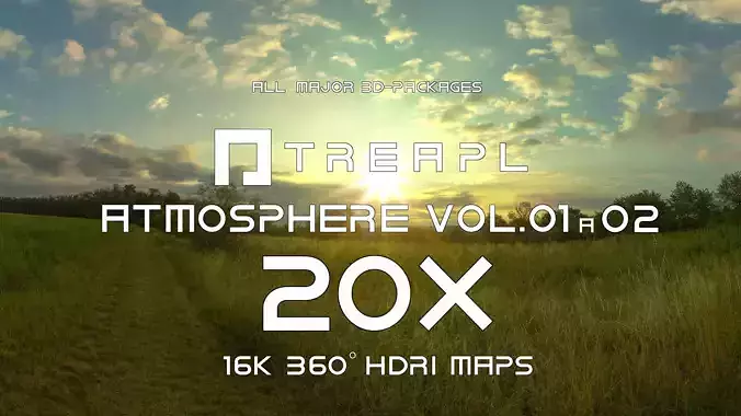 20X HDRI SKIES ATMOSPHERE VOL01and02 - BUNDLE - 360 SKY Texture Texture