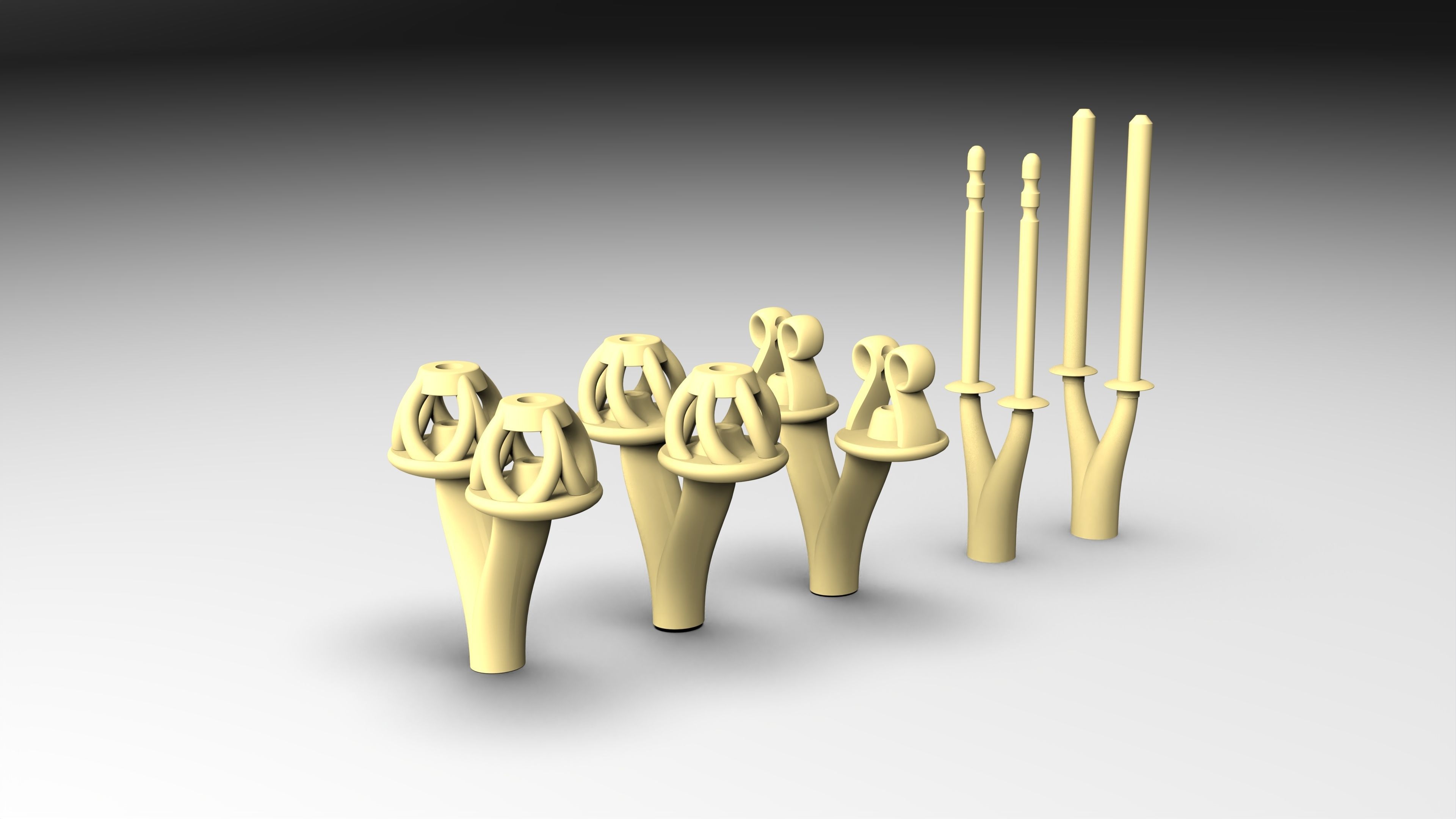 Eternity earrings plus 3 stud lock types 3D print model_17