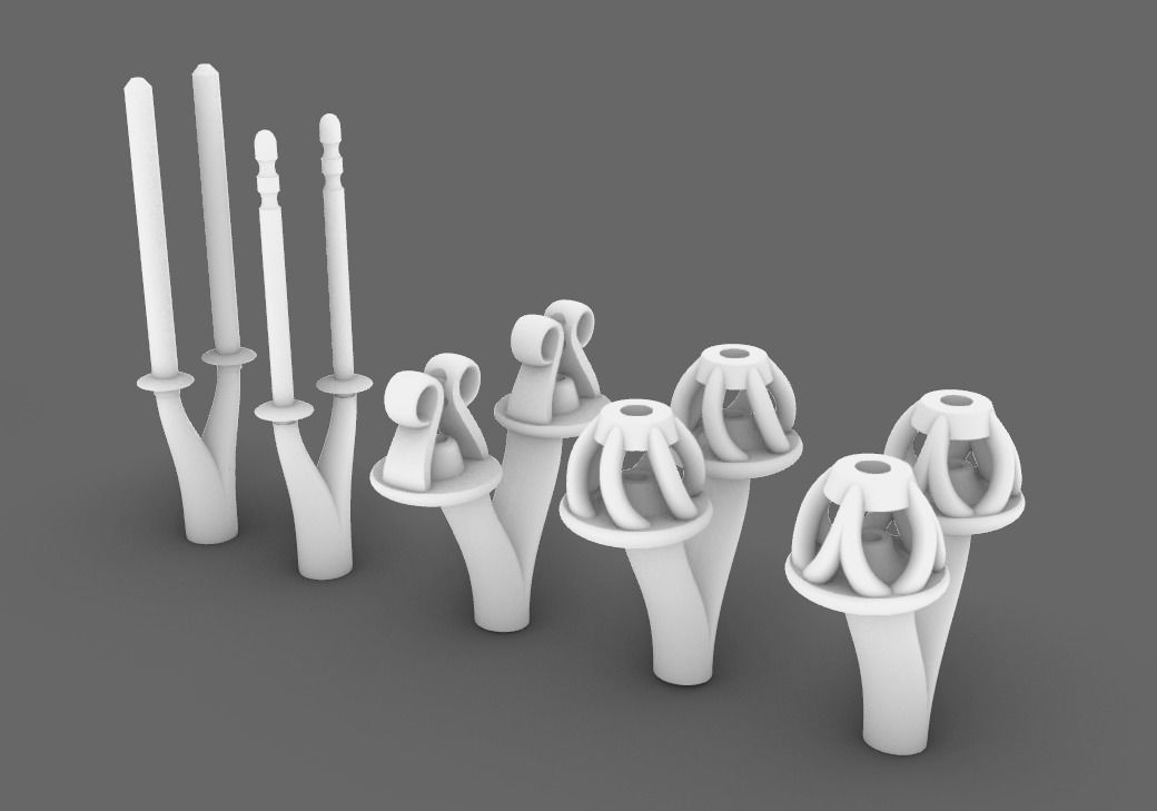Eternity earrings plus 3 stud lock types 3D print model_14