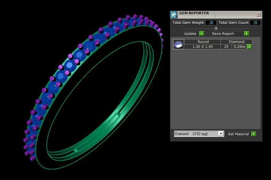 Diamond Ring  3D print model_5