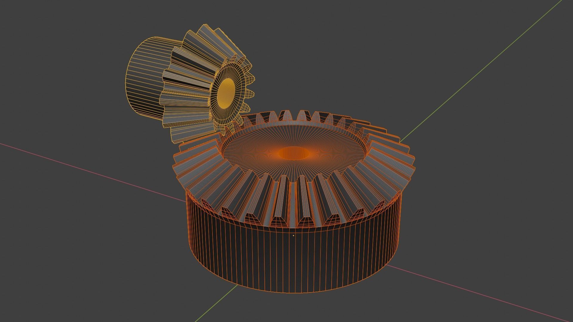 TRANSMISSION BEVEL GEAR SET 3M T15 T30 2 TO 1 RATIO  3D print model_5