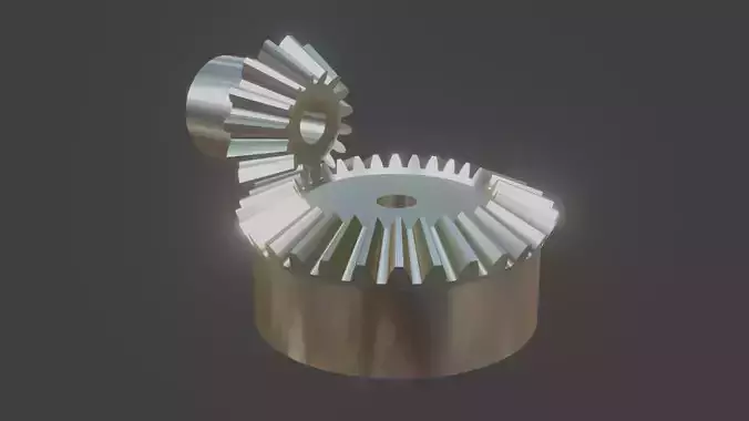 TRANSMISSION BEVEL GEAR SET 3M T15 T30 2 TO 1 RATIO  3D print model