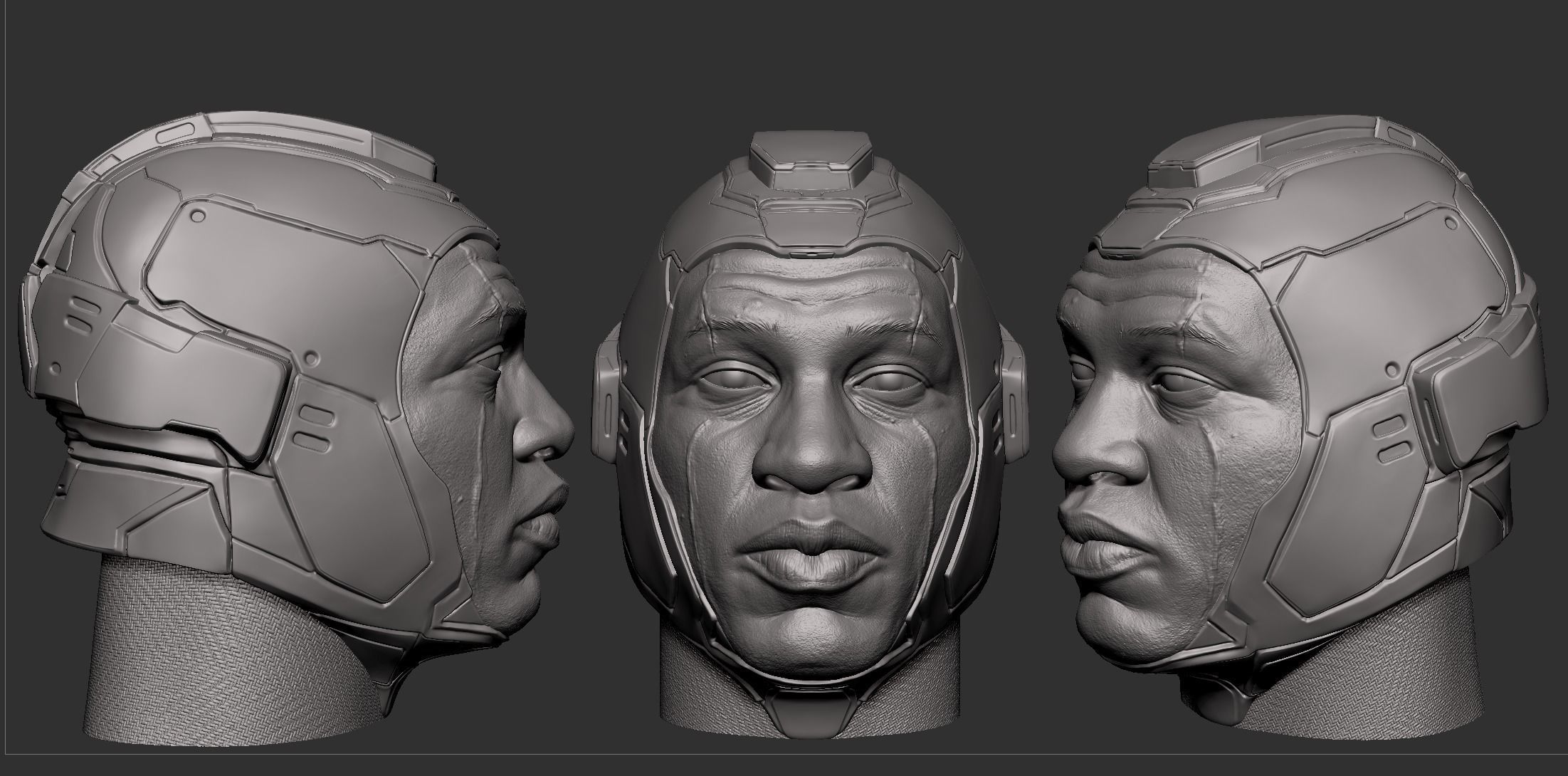 Kang- Jonathan Majors Head 3D print model_7