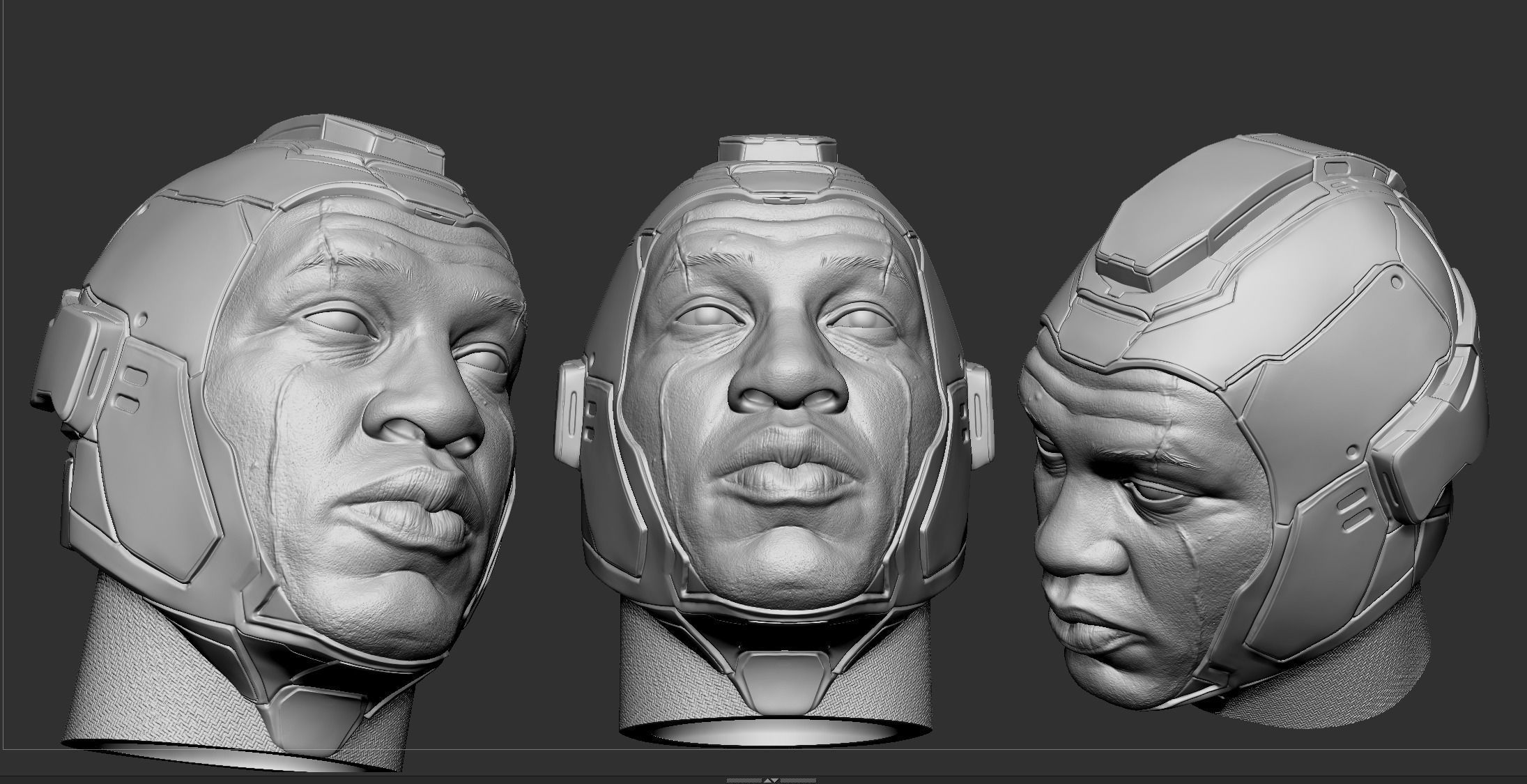 Kang- Jonathan Majors Head 3D print model_11
