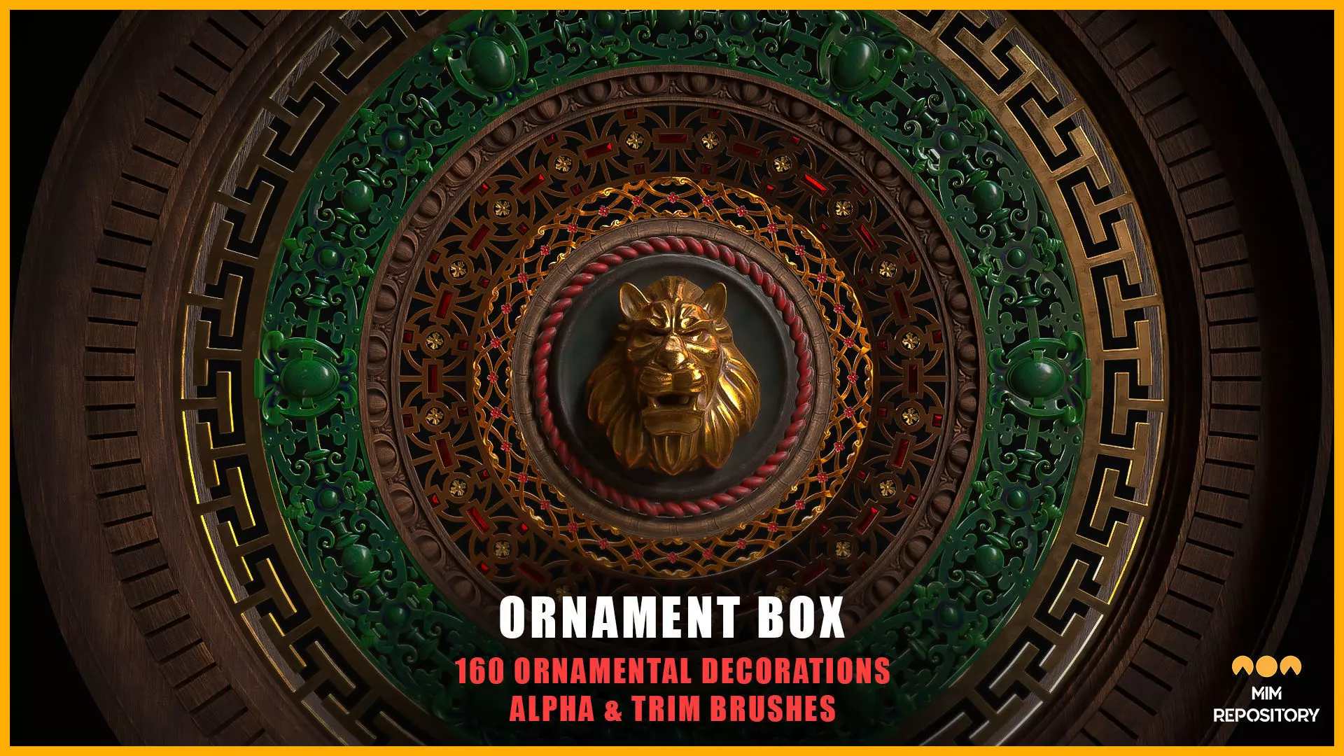 Ornament Box - 160 Ornamental Decorations 3D model