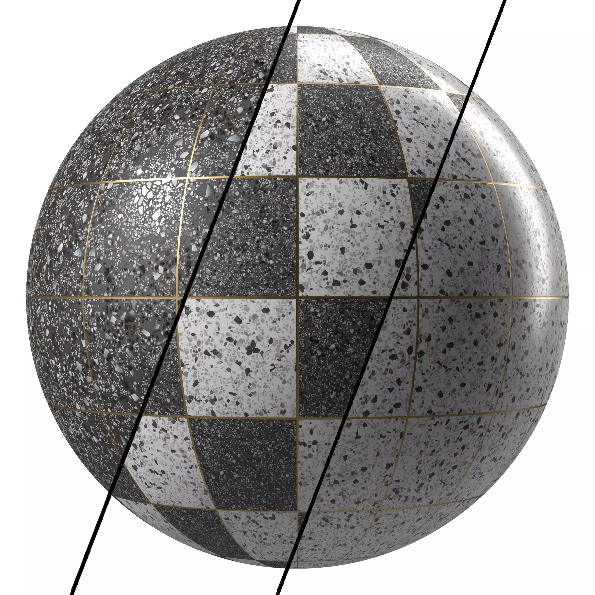 Terrazzo Materials 9- Tiling By Metal Gaps Pbr 4k Seamless Texture_0