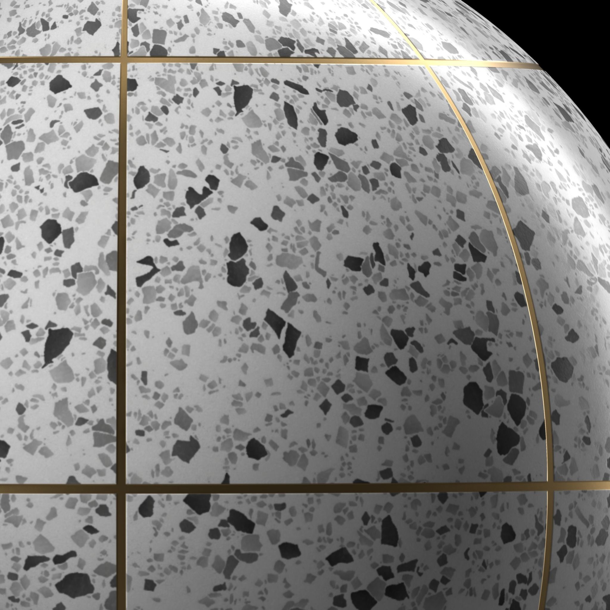 Terrazzo Materials 9- Tiling By Metal Gaps Pbr 4k Seamless Texture_6