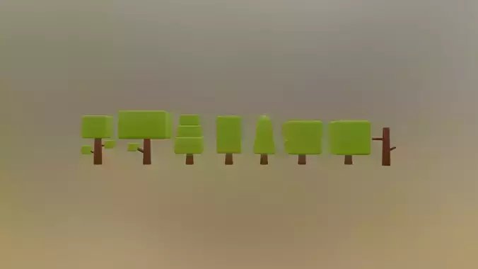 PACK OF 8 CUTE TREES