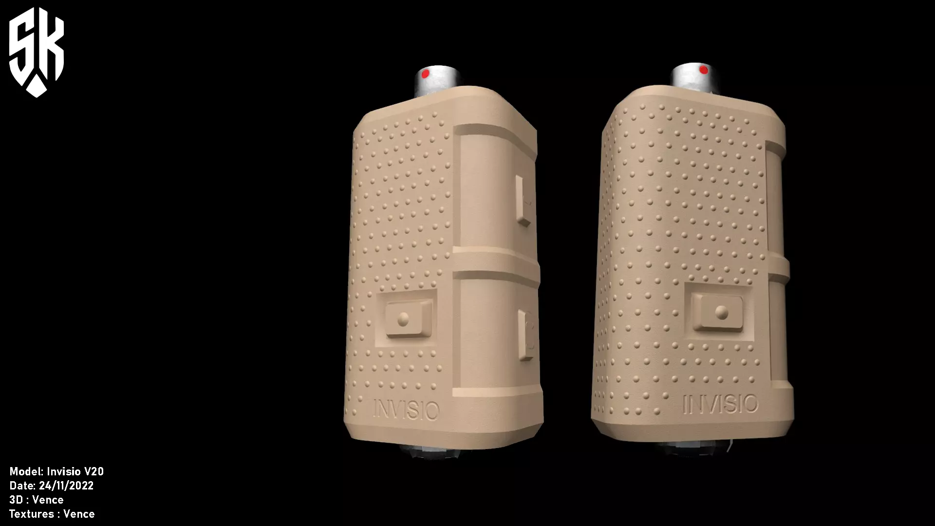 Invisio V20 PTT Low-poly 3D model