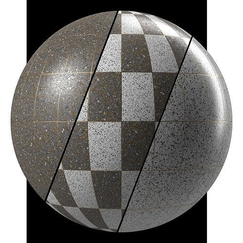 Terrazzo Materials 10- Tiling By Metal Gaps - Pbr 4k Seamless Texture