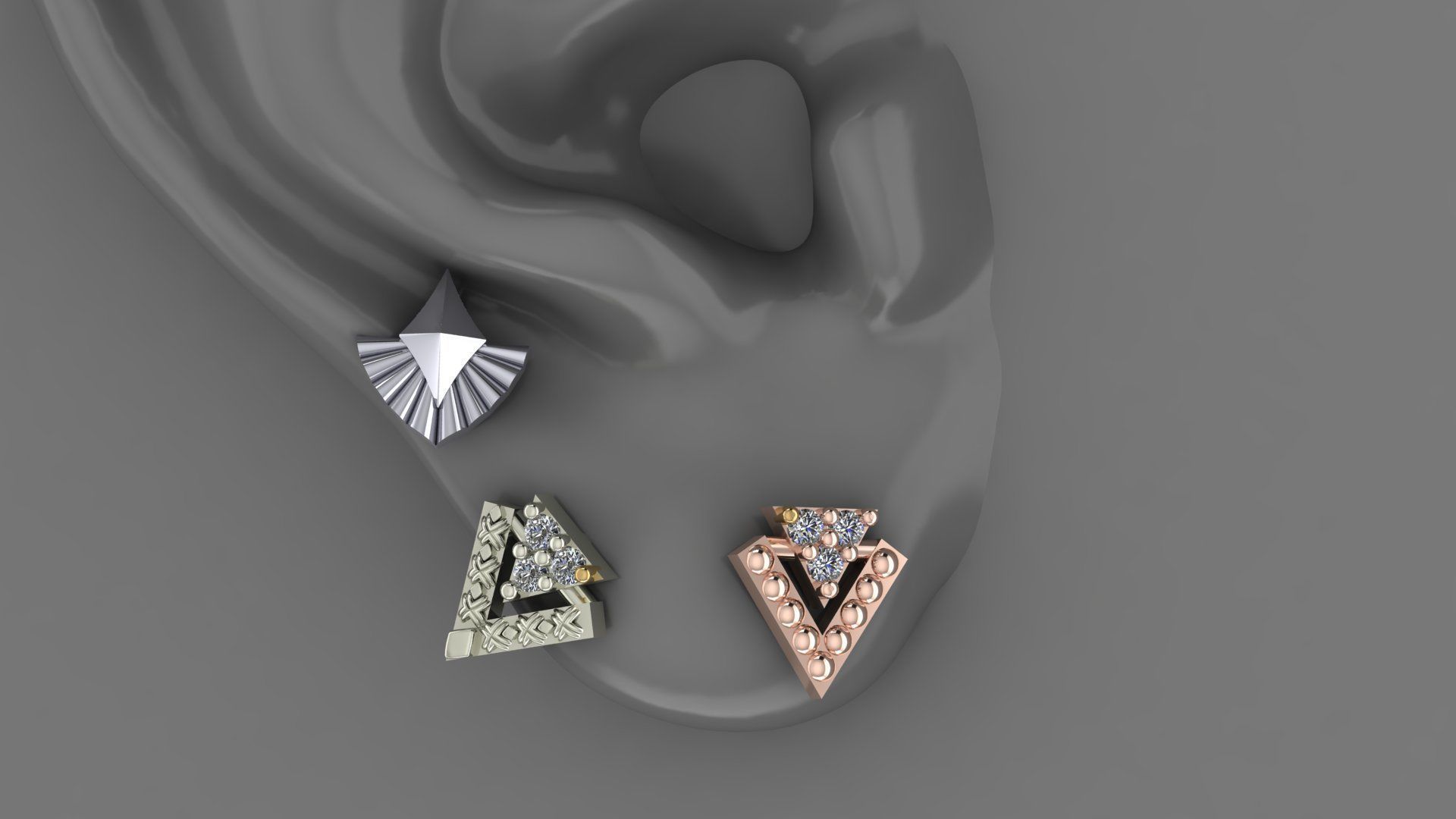 Piercing Diamond Setting 6 Pieces 3D print model_5