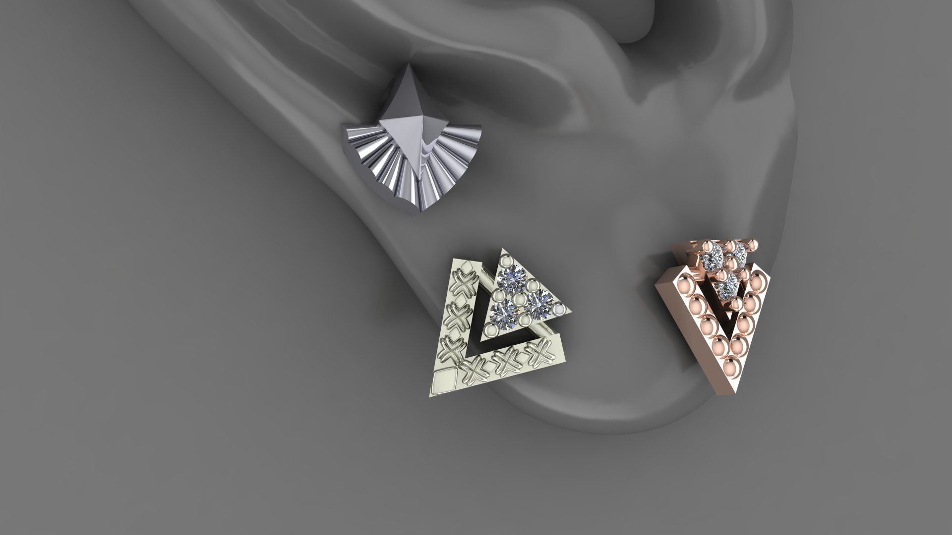 Piercing Diamond Setting 6 Pieces 3D print model_6