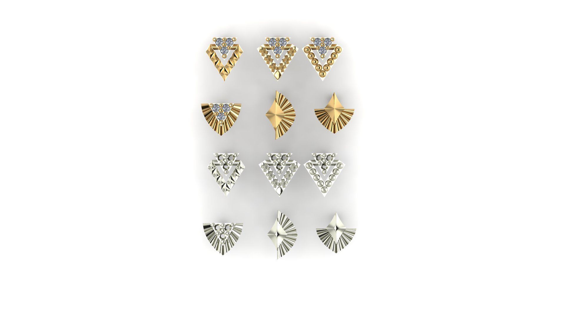 Piercing Diamond Setting 6 Pieces 3D print model_3