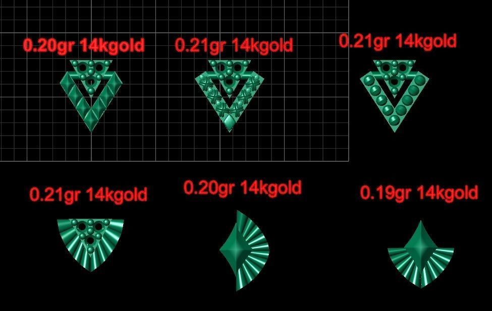 Piercing Diamond Setting 6 Pieces 3D print model_8