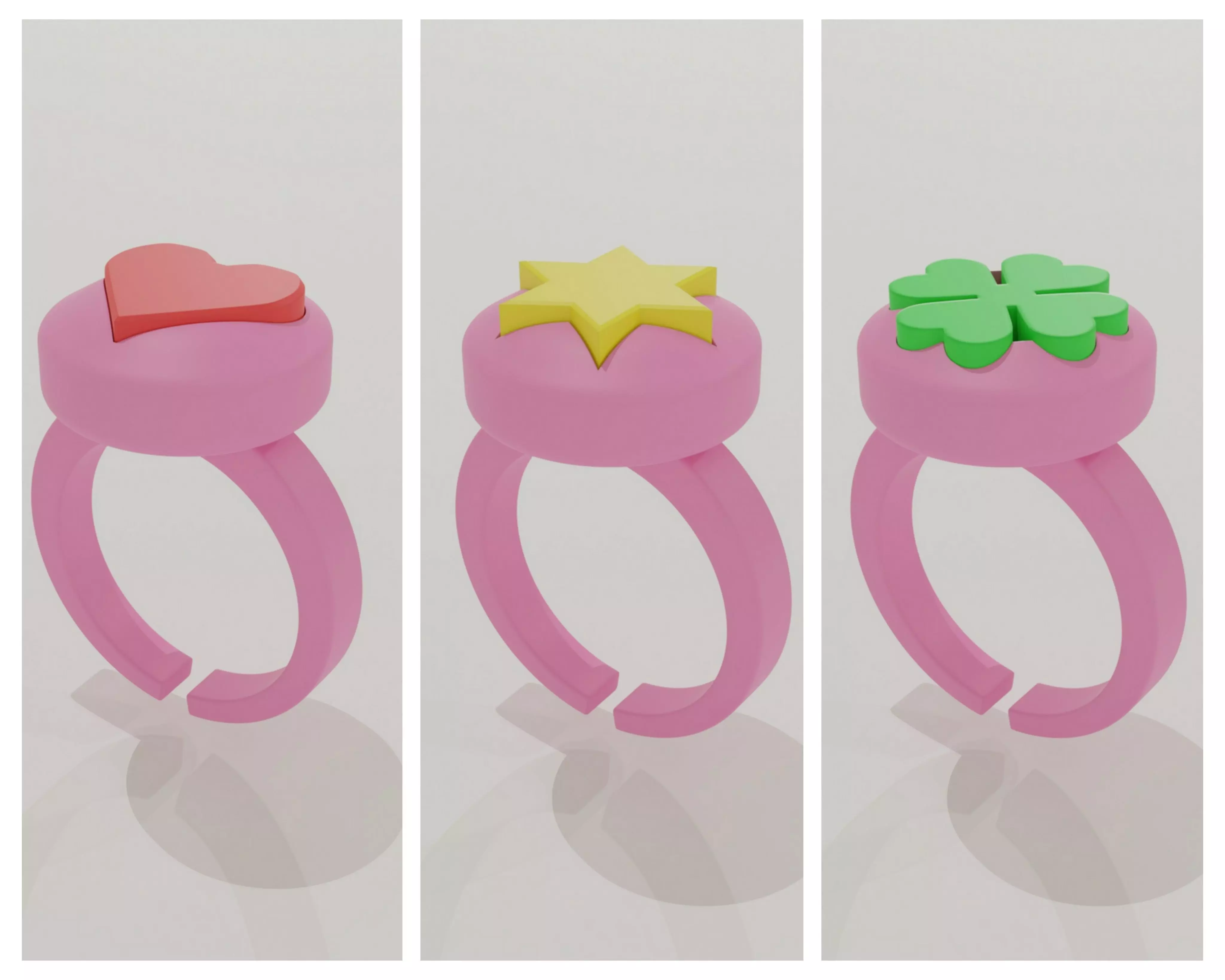 Toy ring collection 3D print model_0
