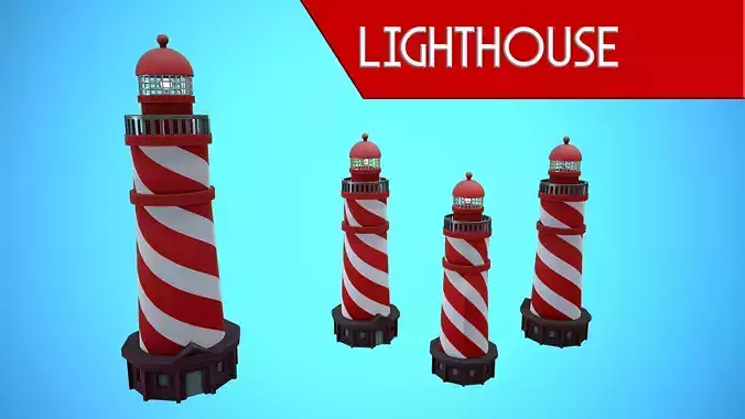 LIGHTHOUSE CARTOON STYLIZED