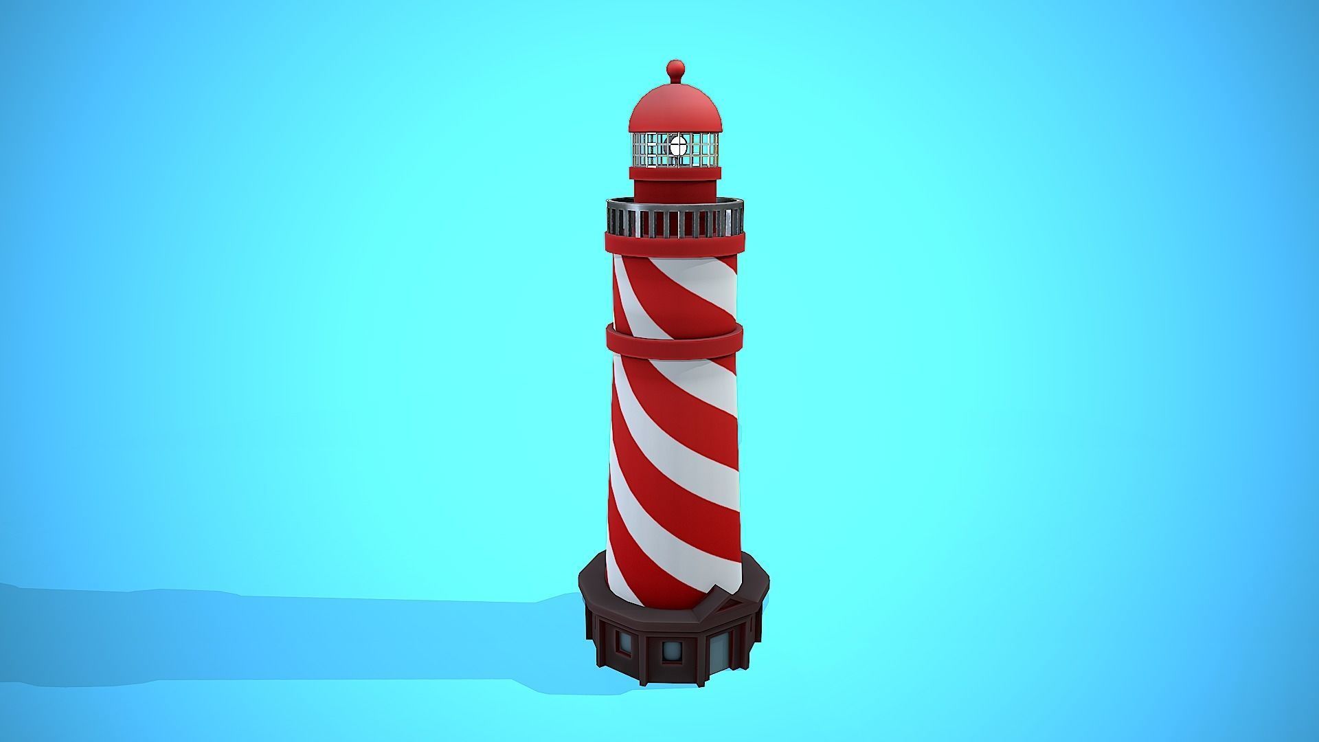 LIGHTHOUSE CARTOON STYLIZED Low-poly 3D model_6