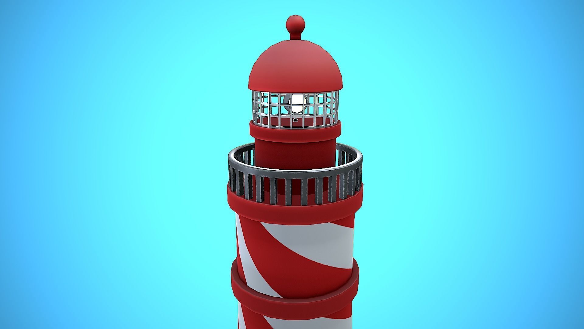 LIGHTHOUSE CARTOON STYLIZED Low-poly 3D model_9
