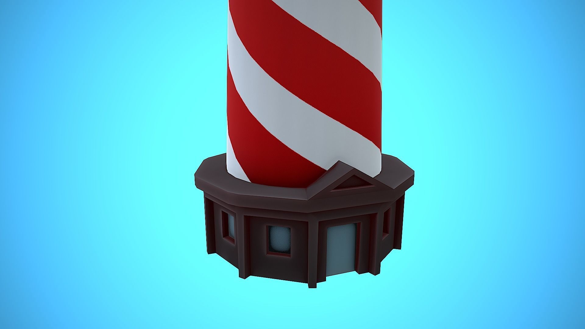 LIGHTHOUSE CARTOON STYLIZED Low-poly 3D model_8