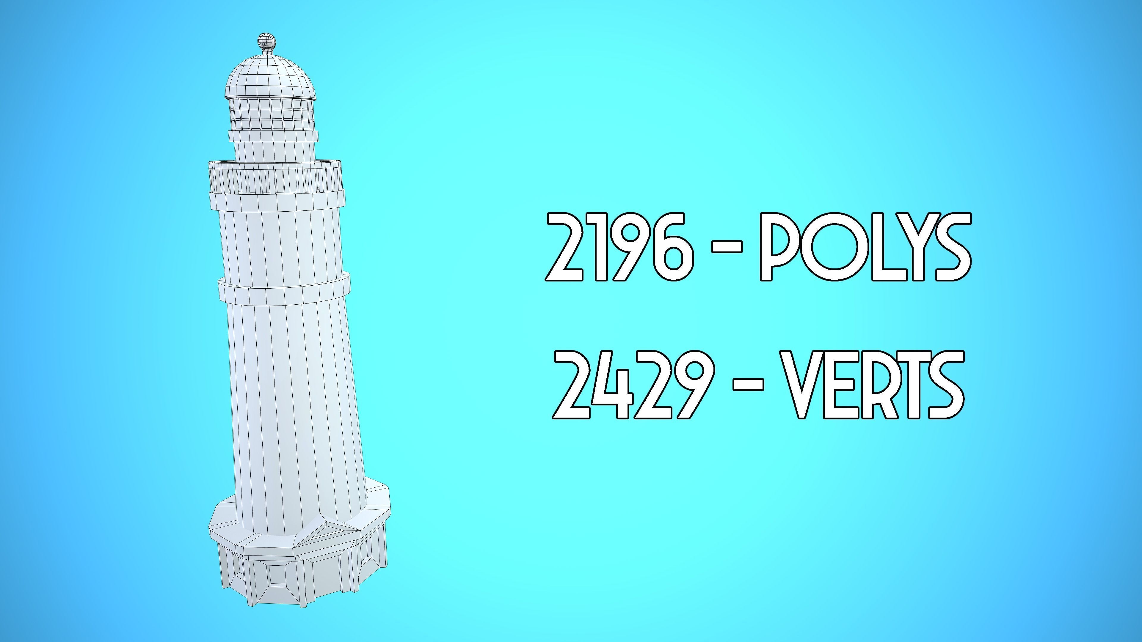 LIGHTHOUSE CARTOON STYLIZED Low-poly 3D model_5