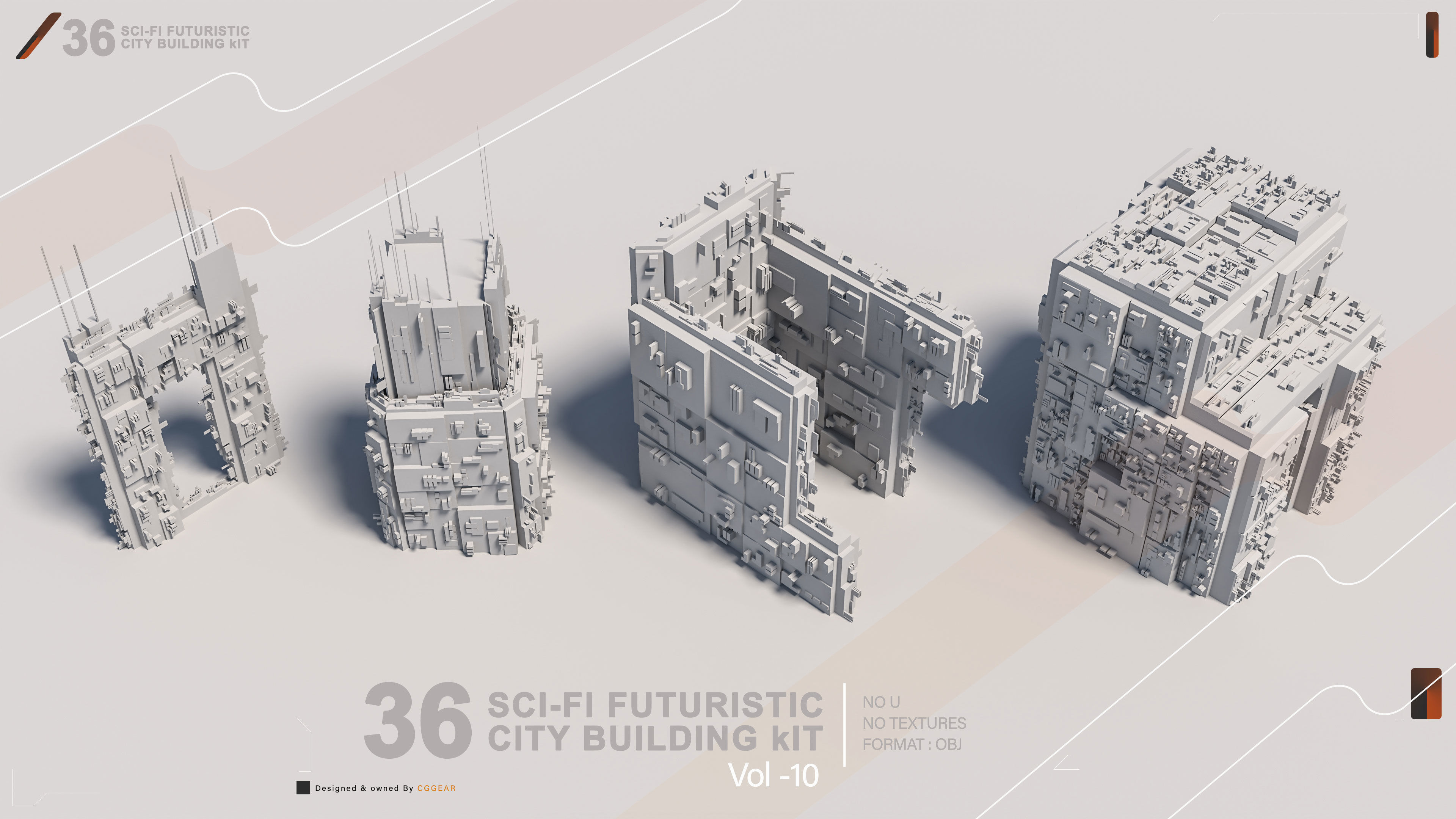 36 SCI-FI BUILDINGS CITY KIT vol 10 3D model_2