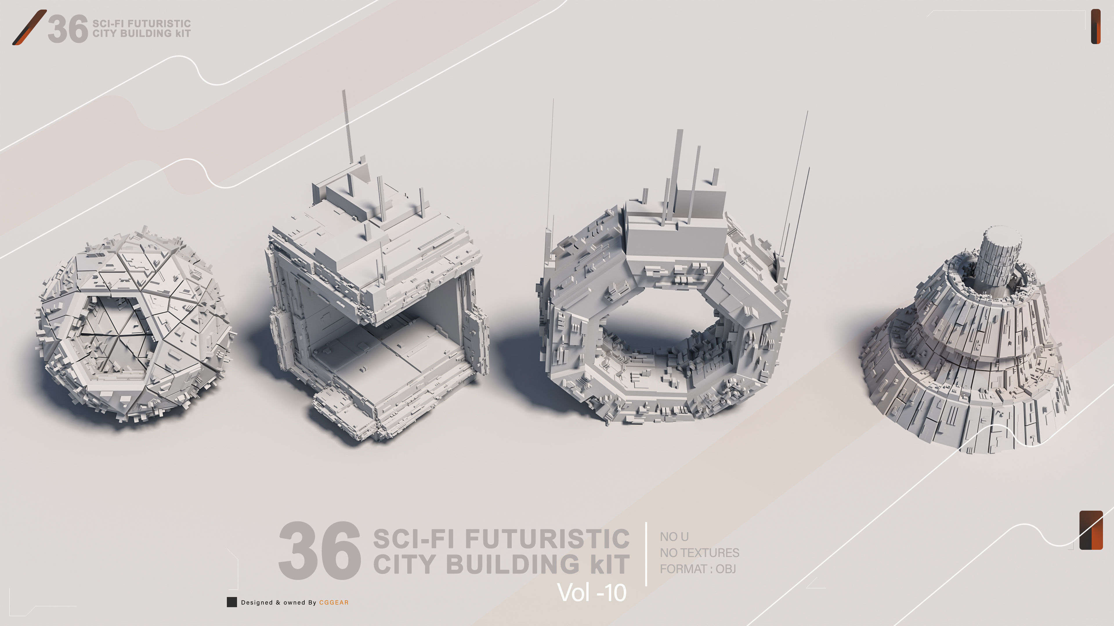 36 SCI-FI BUILDINGS CITY KIT vol 10 3D model_5