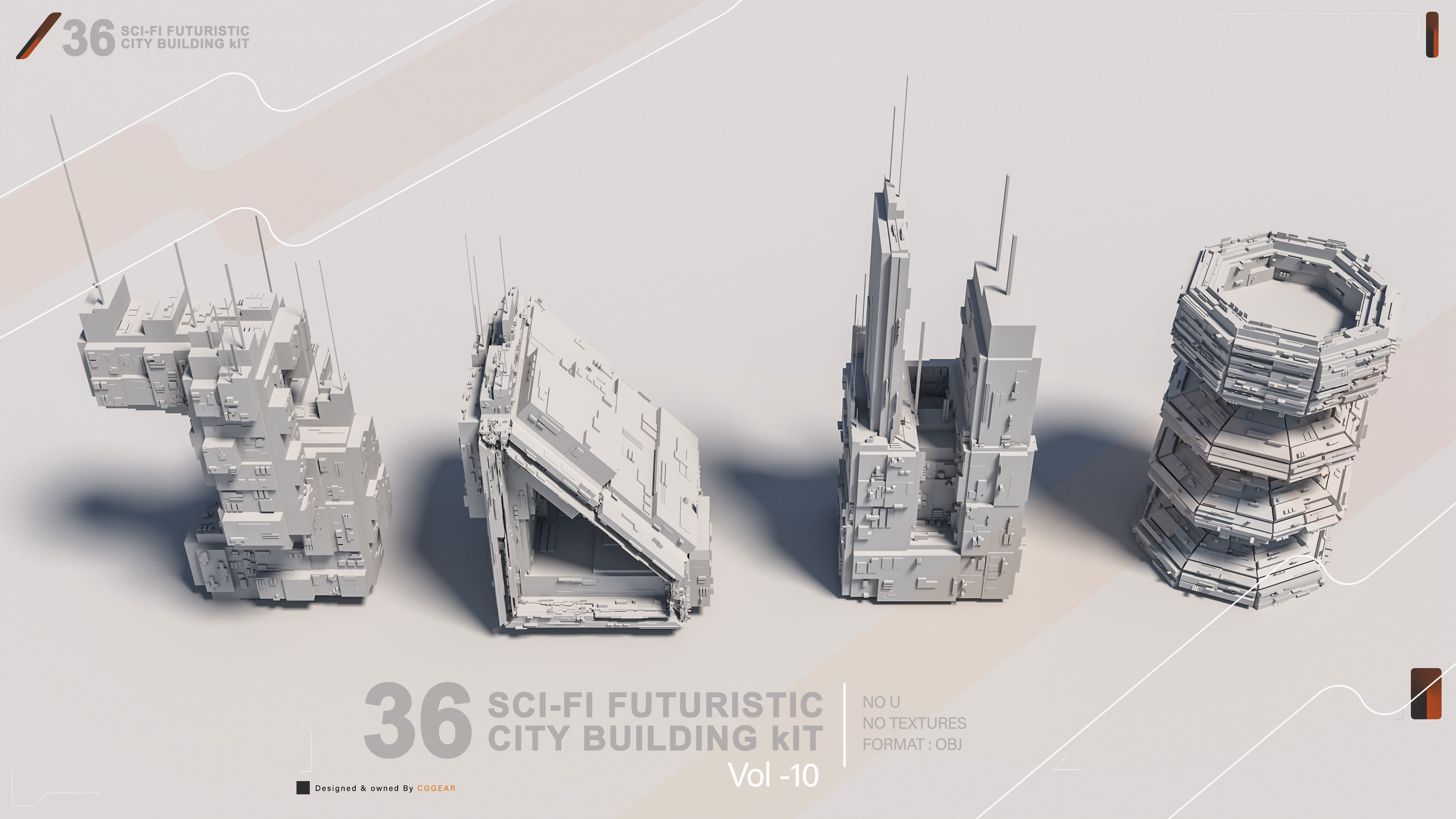 36 SCI-FI BUILDINGS CITY KIT vol 10 3D model_10