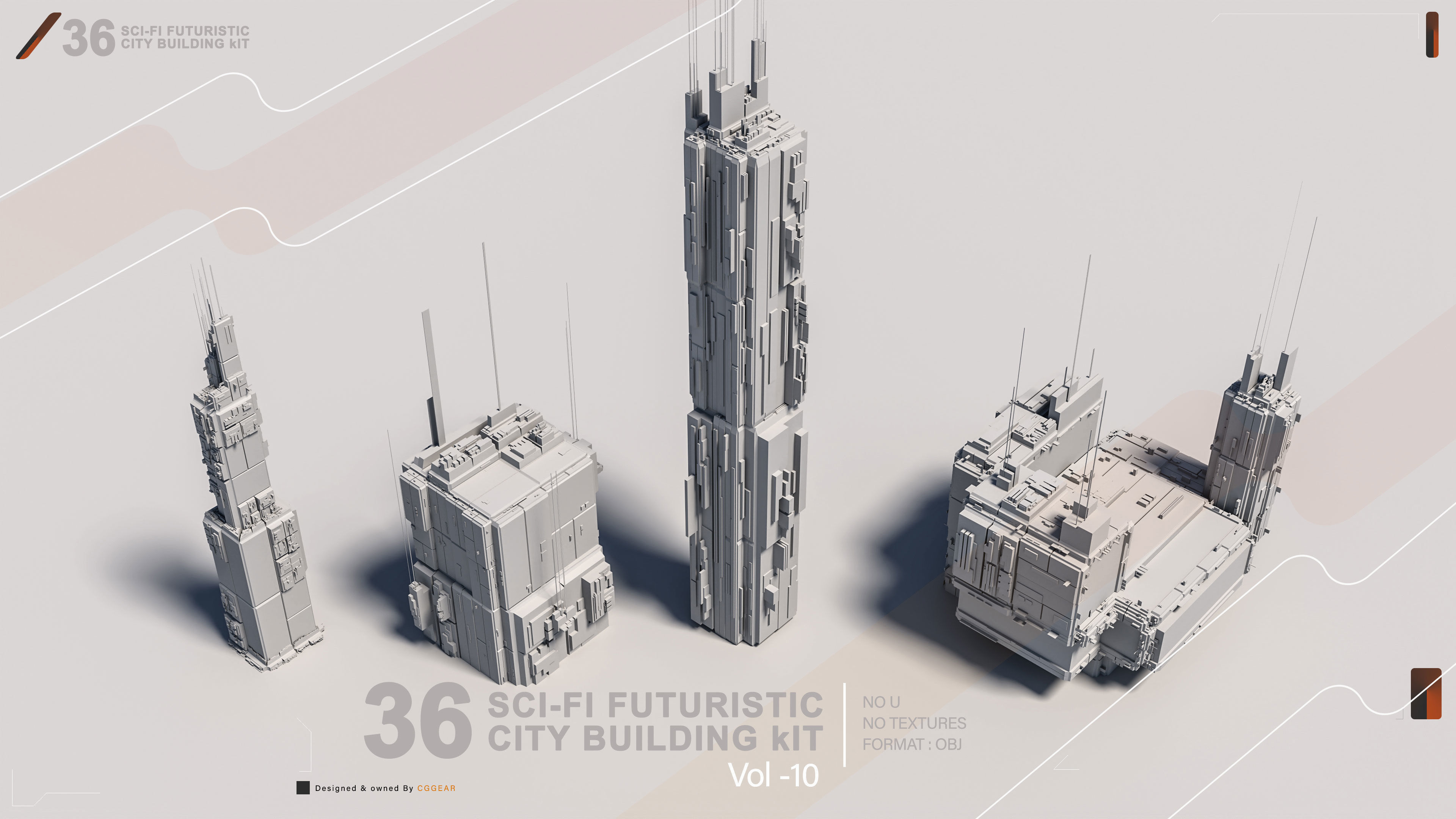 36 SCI-FI BUILDINGS CITY KIT vol 10 3D model_3
