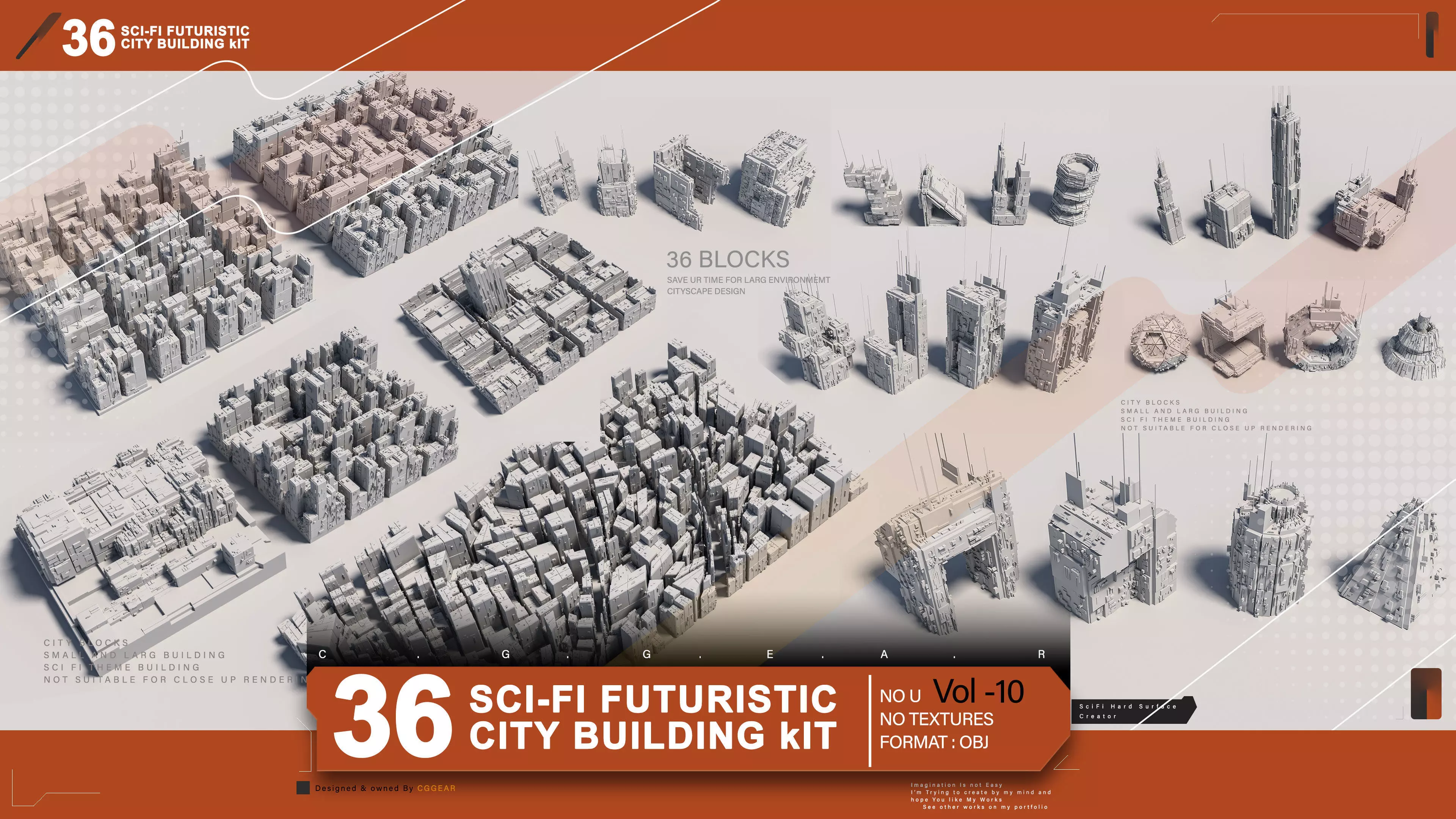 36 SCI-FI BUILDINGS CITY KIT vol 10 3D model_0