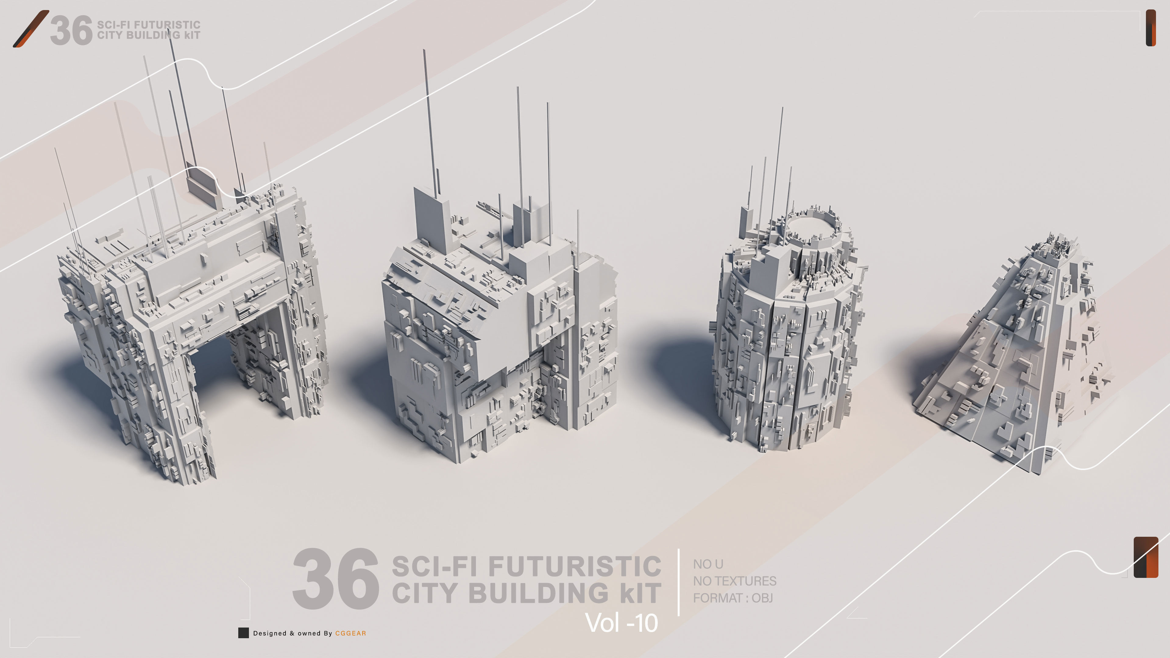 36 SCI-FI BUILDINGS CITY KIT vol 10 3D model_8