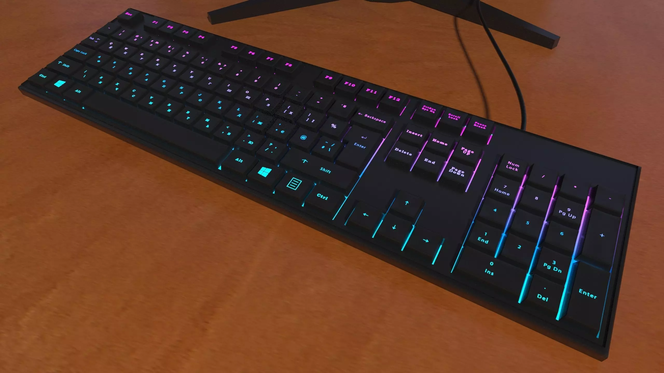 Computer Keyboard Low-poly 3D model Low-poly 3D model_0