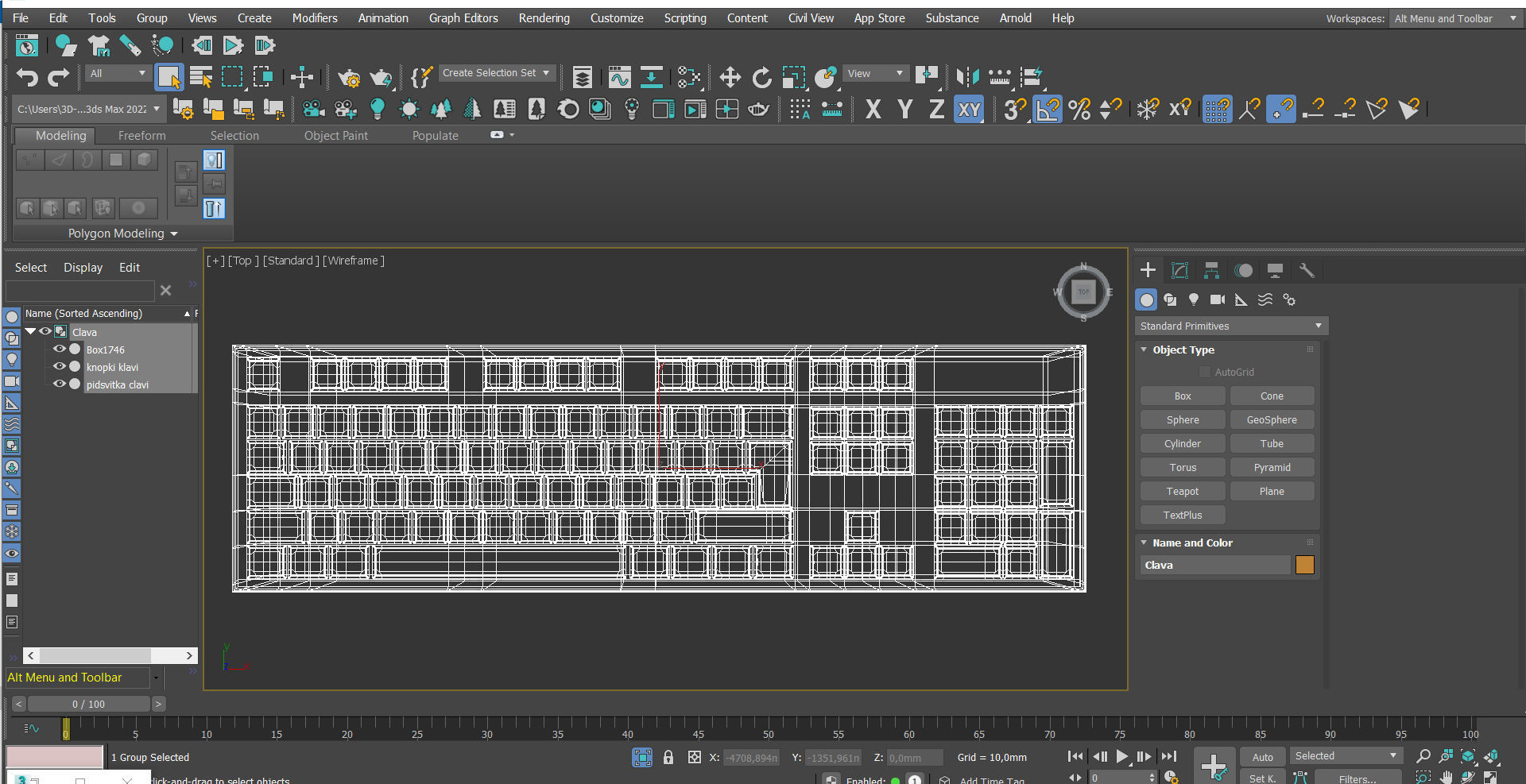 Computer Keyboard Low-poly 3D model Low-poly 3D model_1