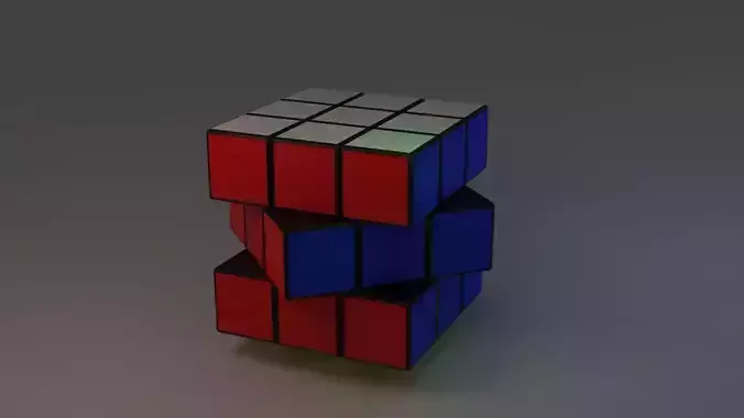 Low poly Rubix cube Free 3D model