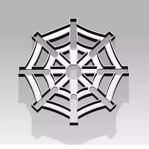 Cookie cutter for Halloween 3D model of a spider web 3D print model